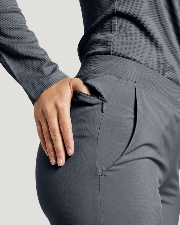 Photo d'uniforme pour infirmière White Cross 328 Pantalon ajusté taille extensible Couleurr Étain Vue 328-PWT-d.jpg