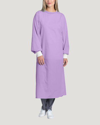 Photo of White Cross Scrubs Isolation Gown Color Lavender Vue HOP014-LAV.jpg