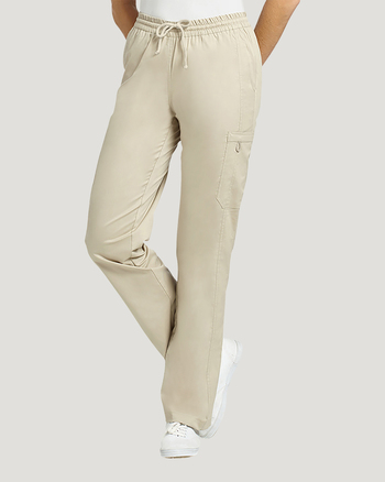 Photo d'uniforme pour infirmière White Cross Pantalon taille élastique et poches cargo - petite Couleurr Kaki Vue 308-KHA.jpg